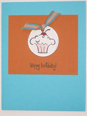 Aqua Orange Cupcake