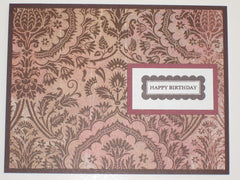 Brown Maroon Damask