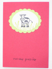 Red Lime Scalloped Cow