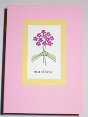 Personalized Girl's Flower Note